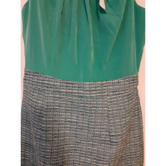 Banana Republic Green "tweed" sleeveless Sheath Pencil Dress 4 NEW Preppy Career - Picture 2 of 5